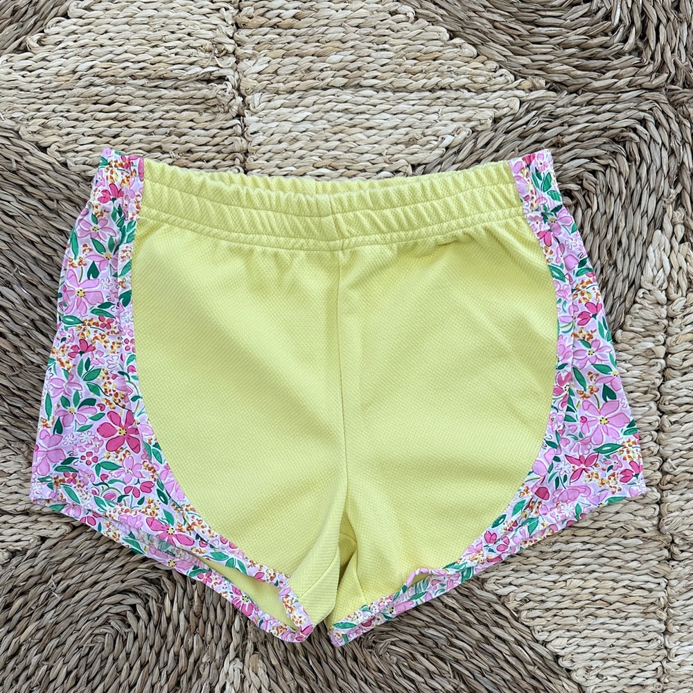 Bisby Yellow Floral Gym Shorts